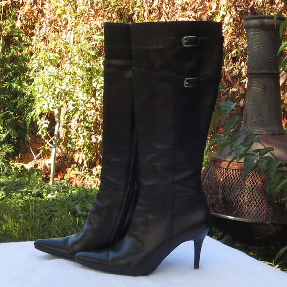 Ralph Lauren Double RL Shoes - Ralph Lauren | Black Leather Stiletto Boots